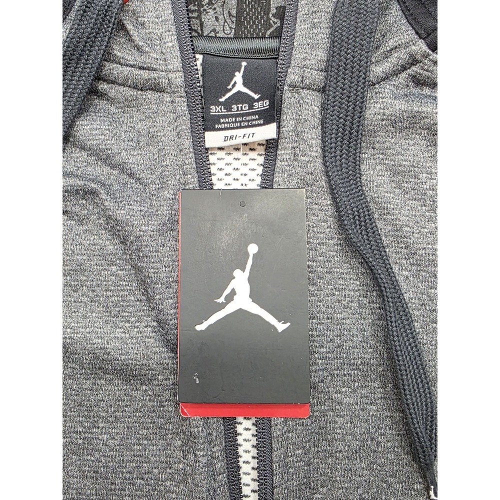 Nike Air Jordan Melo 10th Div 589124 New Full Zip Gray & Black Hoodie. Size 3X - Picture 7 of 14